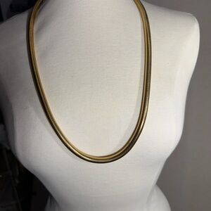 Monet Gold Tone thick chunky long Strand Necklace